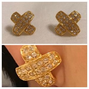 Crystal Gold-tone Earrings 💝